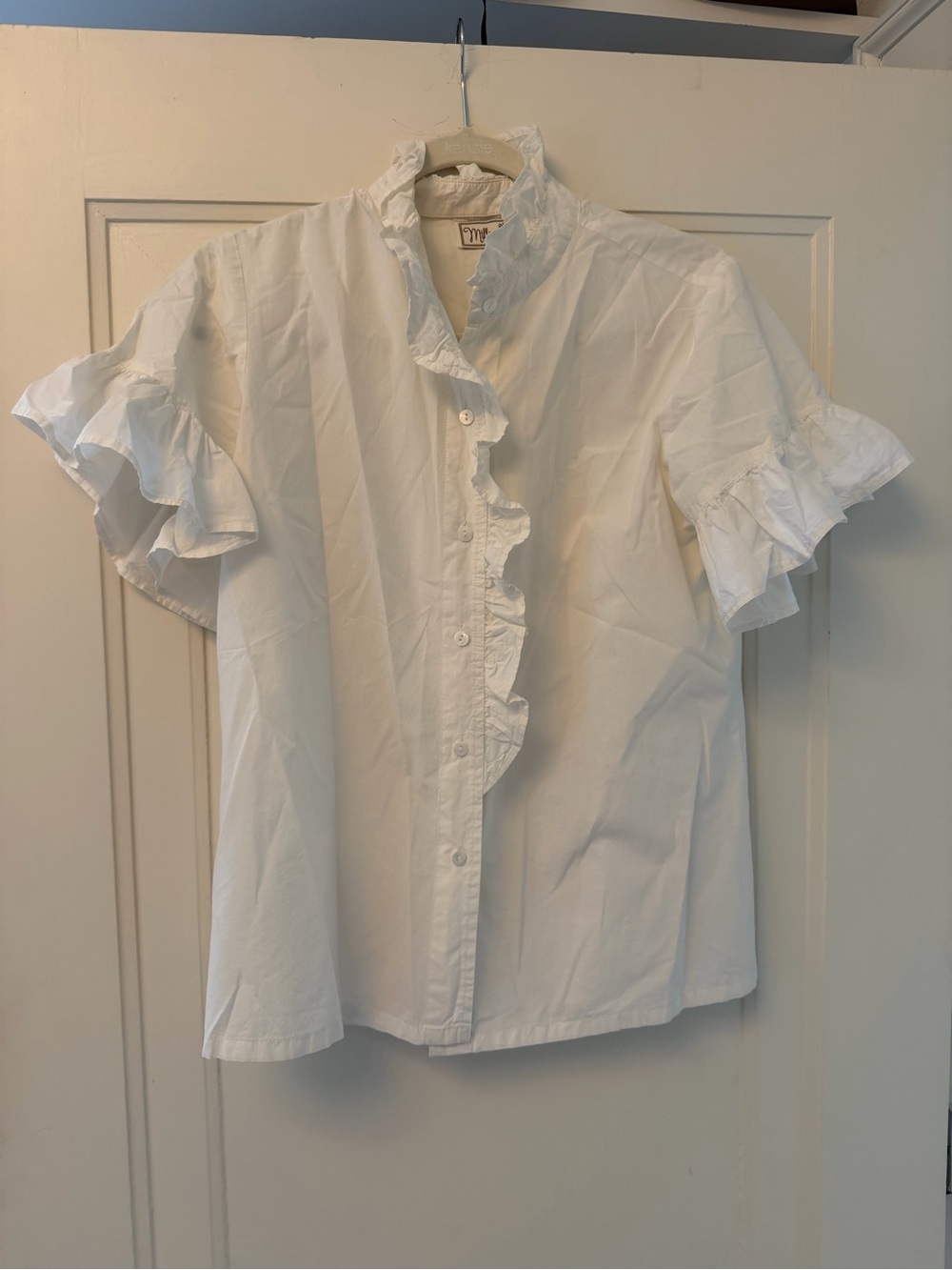Mille Vanessa Blouse Size S White Poplin